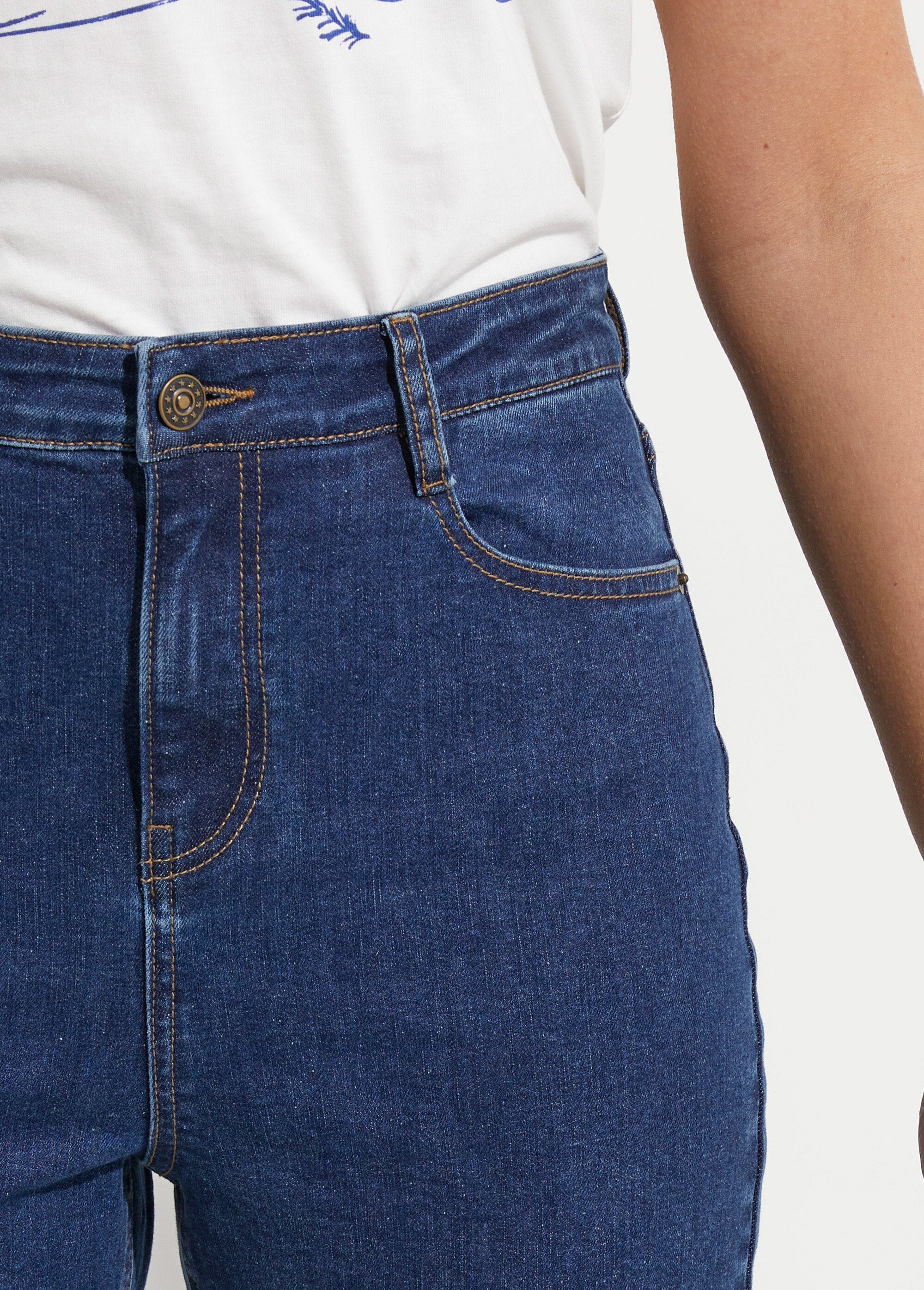 Jean_taille_haute_coupe_droite_7/8ème_Stone_DE1_slim