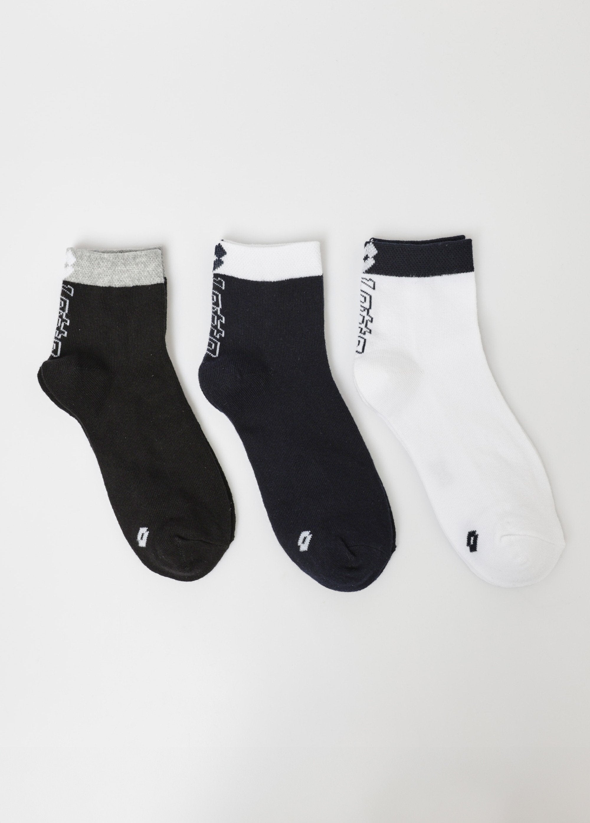 Pack_of_3_two-tone_socks_with_logo,_assorted_Black_matching_DE1_slim