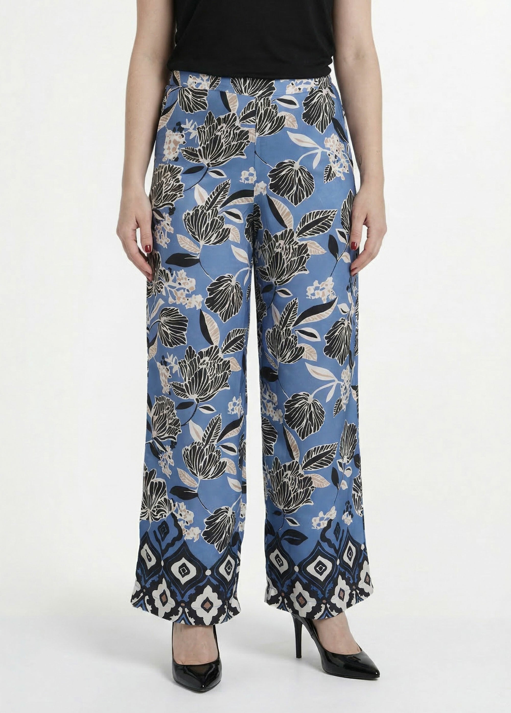 Pantalon_satiné,_motif_fleurs_d'Orient_Bleu_imprime_FA1_slim