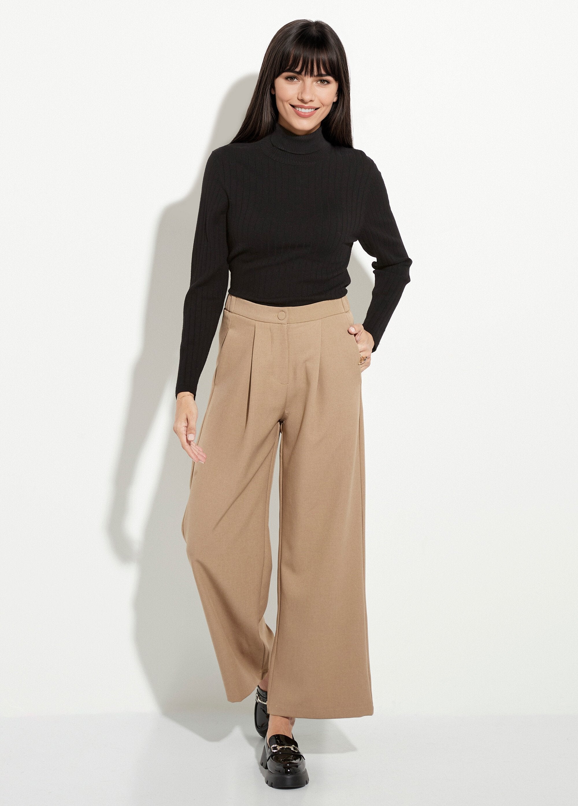 Elasticated_flowing_tailored_trousers_Beige_SF1_slim