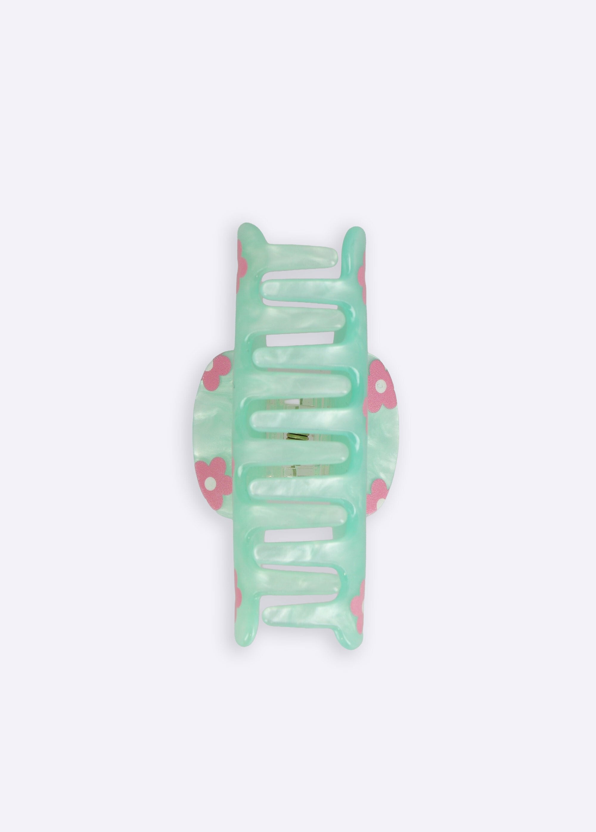 Pearlescent_hair_clip_with_floral_decoration_Green_DE2_slim