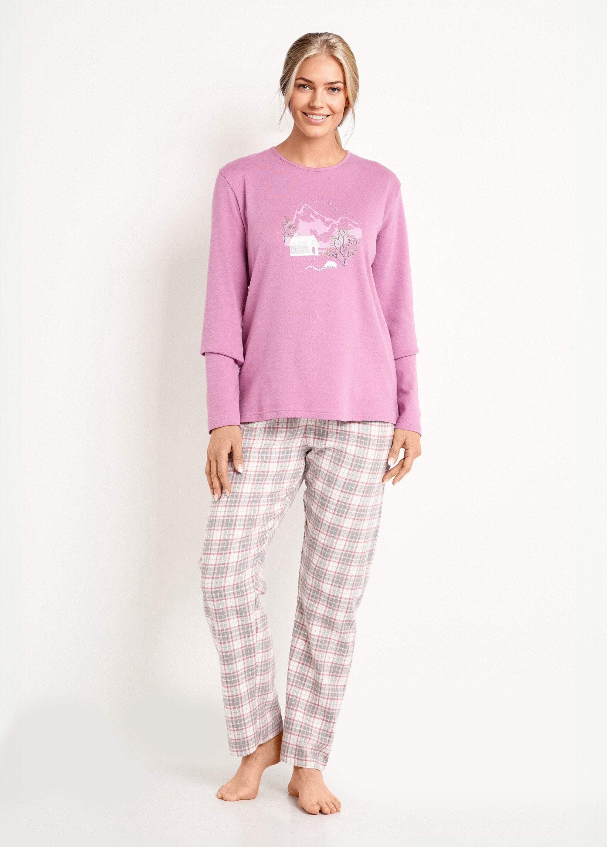 Warm_cotton_flannel_plaid_pajama_pants_Violin_FA1_slim
