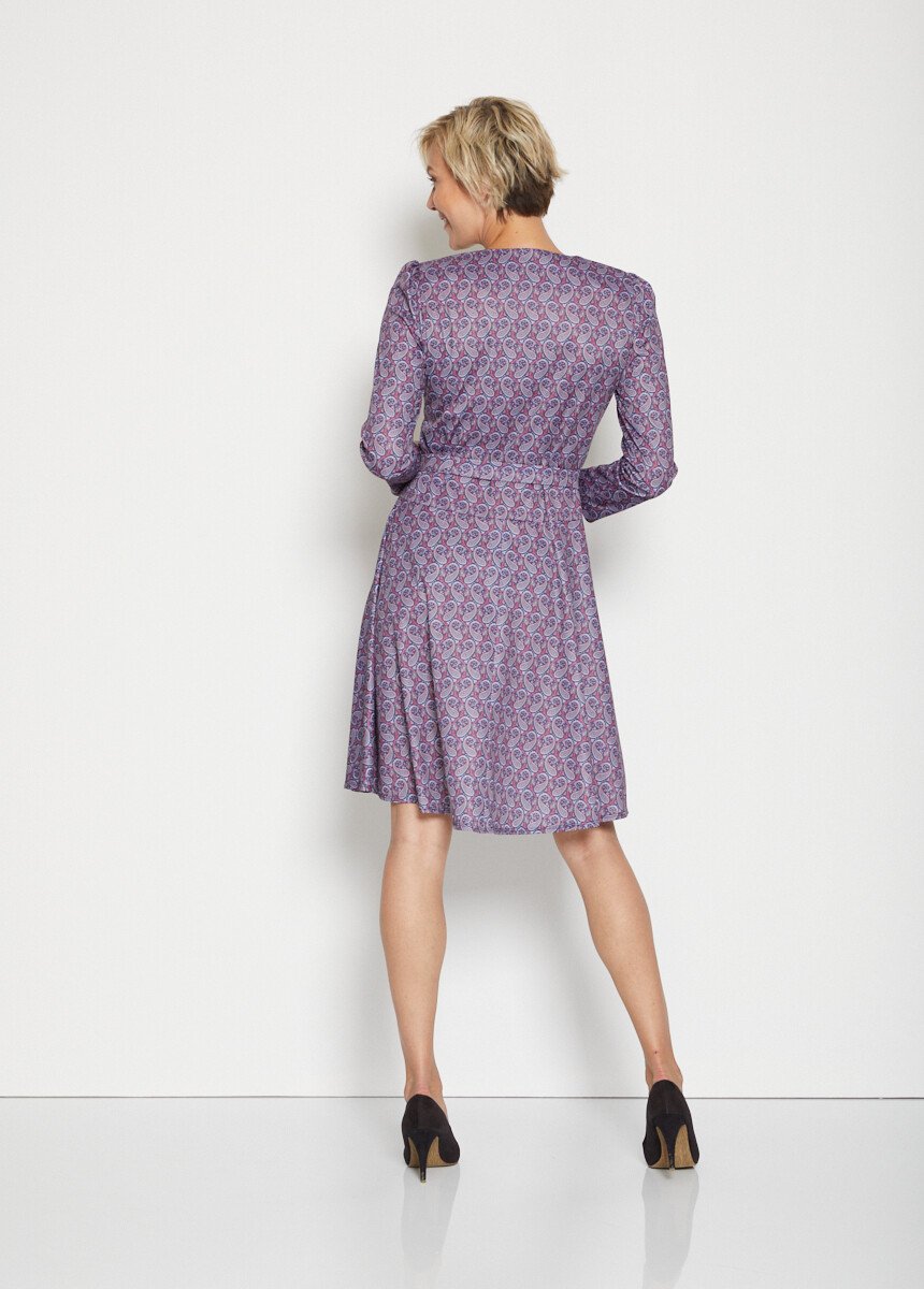 Wrap-effect_crossover_neckline_dress_Blue_and_plum_DO1_slim