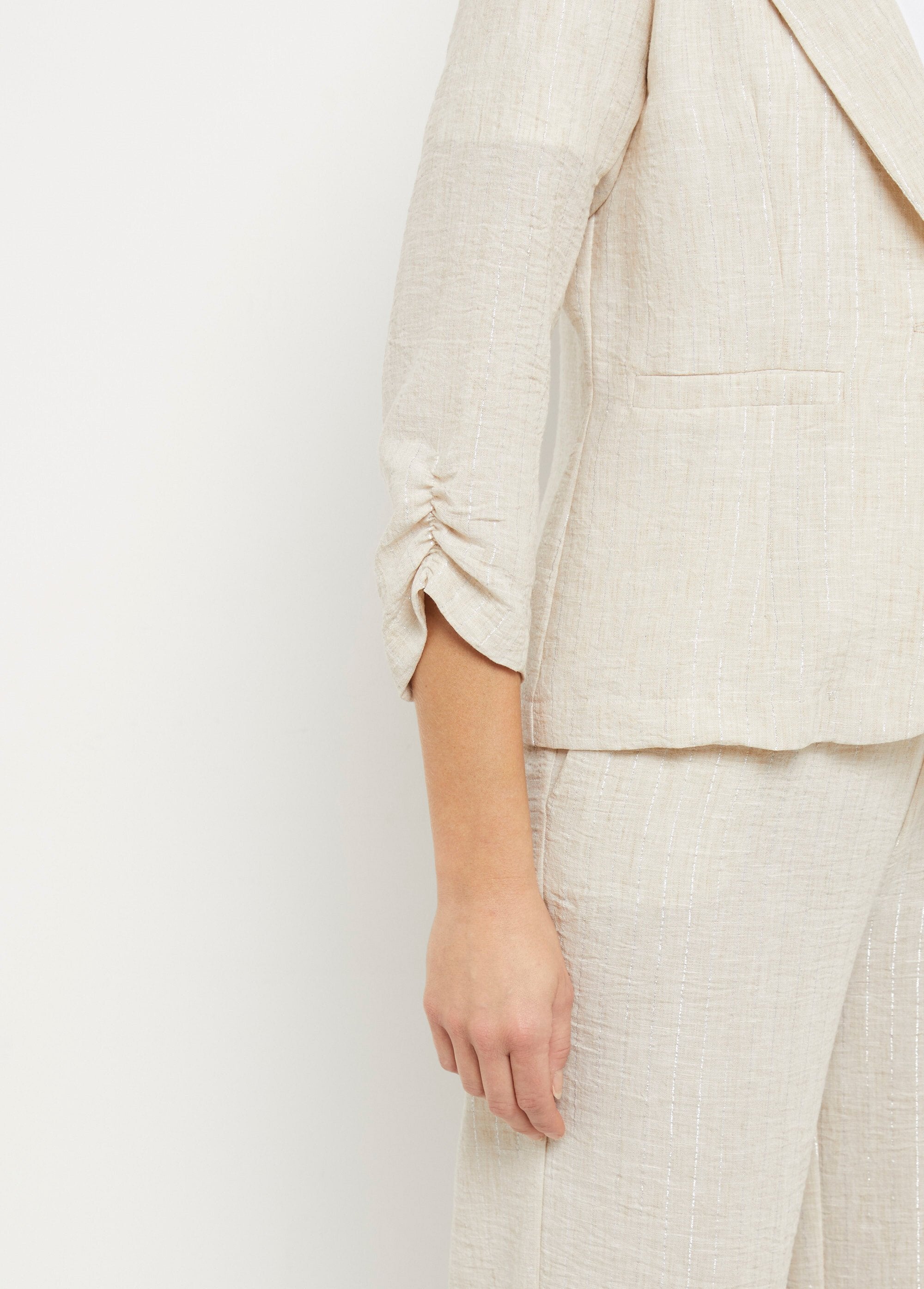 Striped_tailored_jacket,_irregular_appearance_Beige_DE2_slim