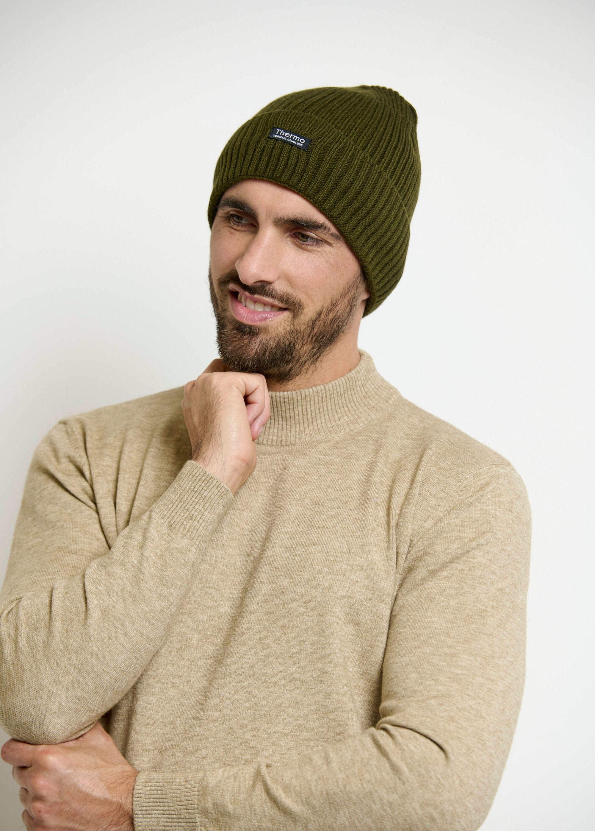 Fleece-lined_knit_hat_with_lapels_Khaki_FA1_slim