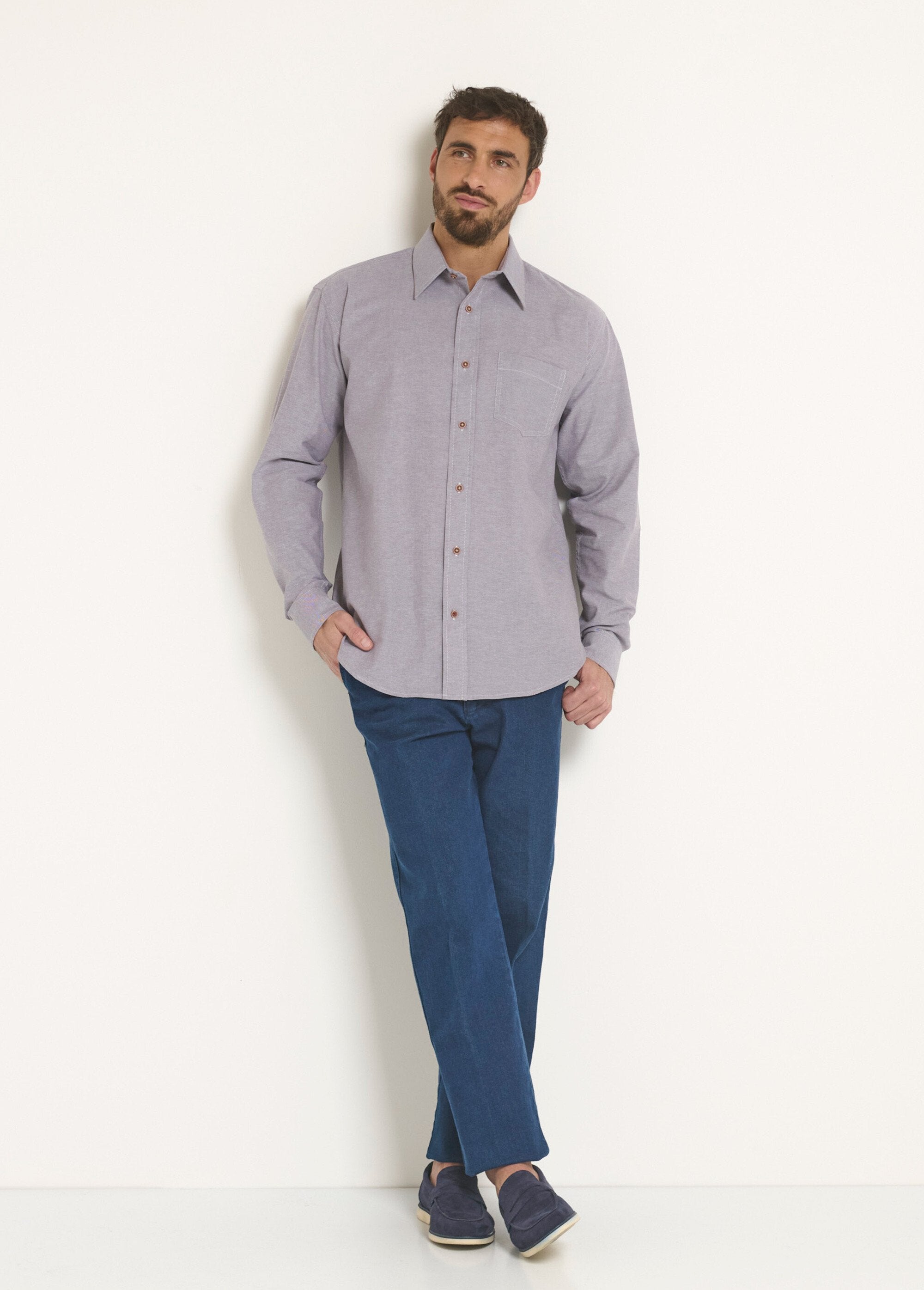 Long_sleeve_cotton_Oxford_shirt_Gray_SF1_slim