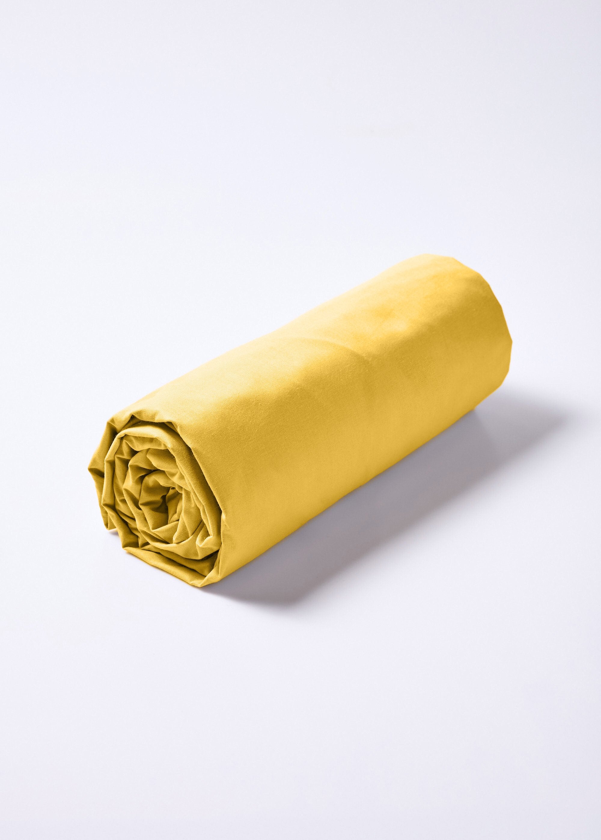 Plain_cotton_fitted_sheet_Ocher_FA1_slim
