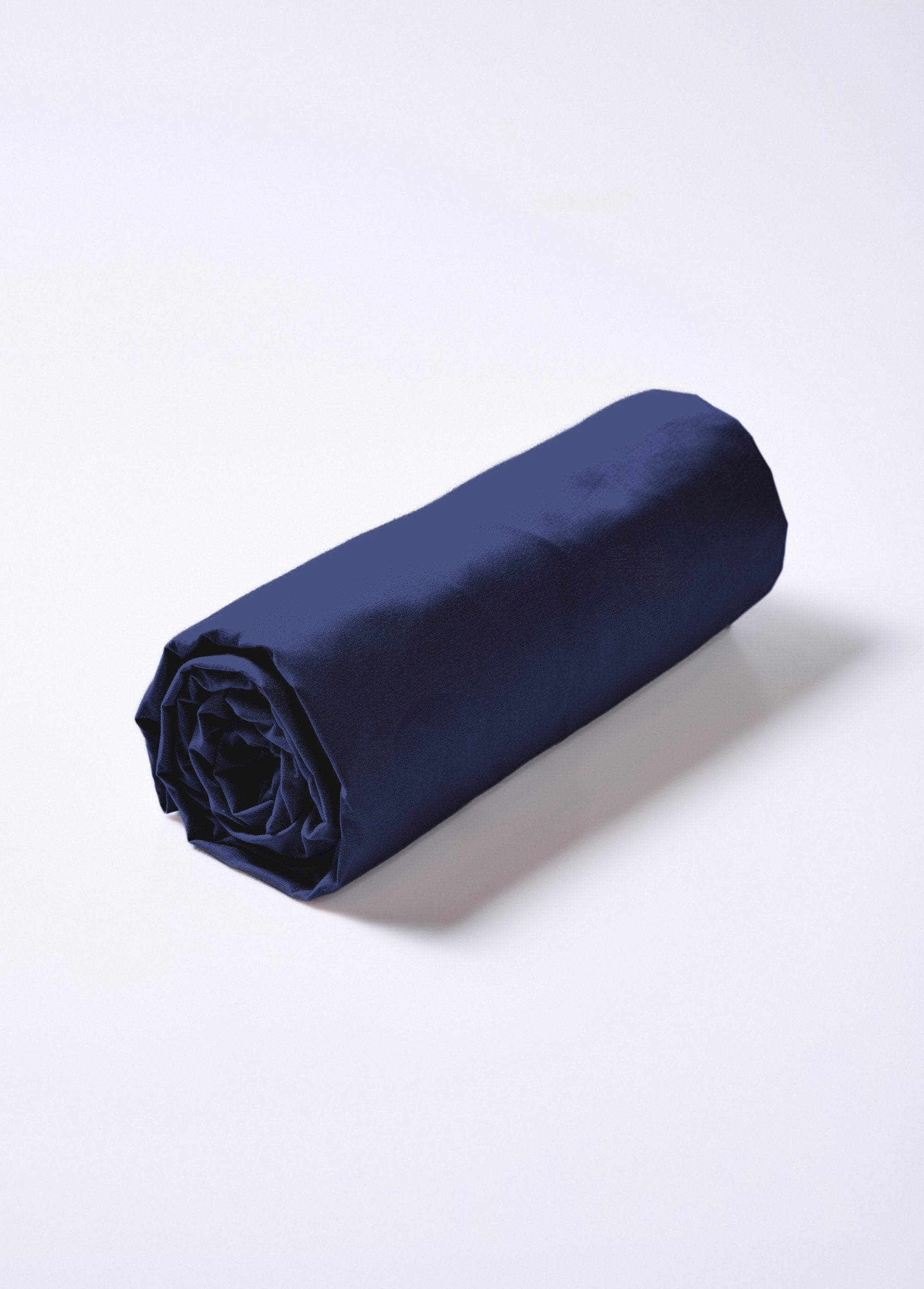 Plain_cotton_fitted_sheet_Dark_blue_FA1_slim