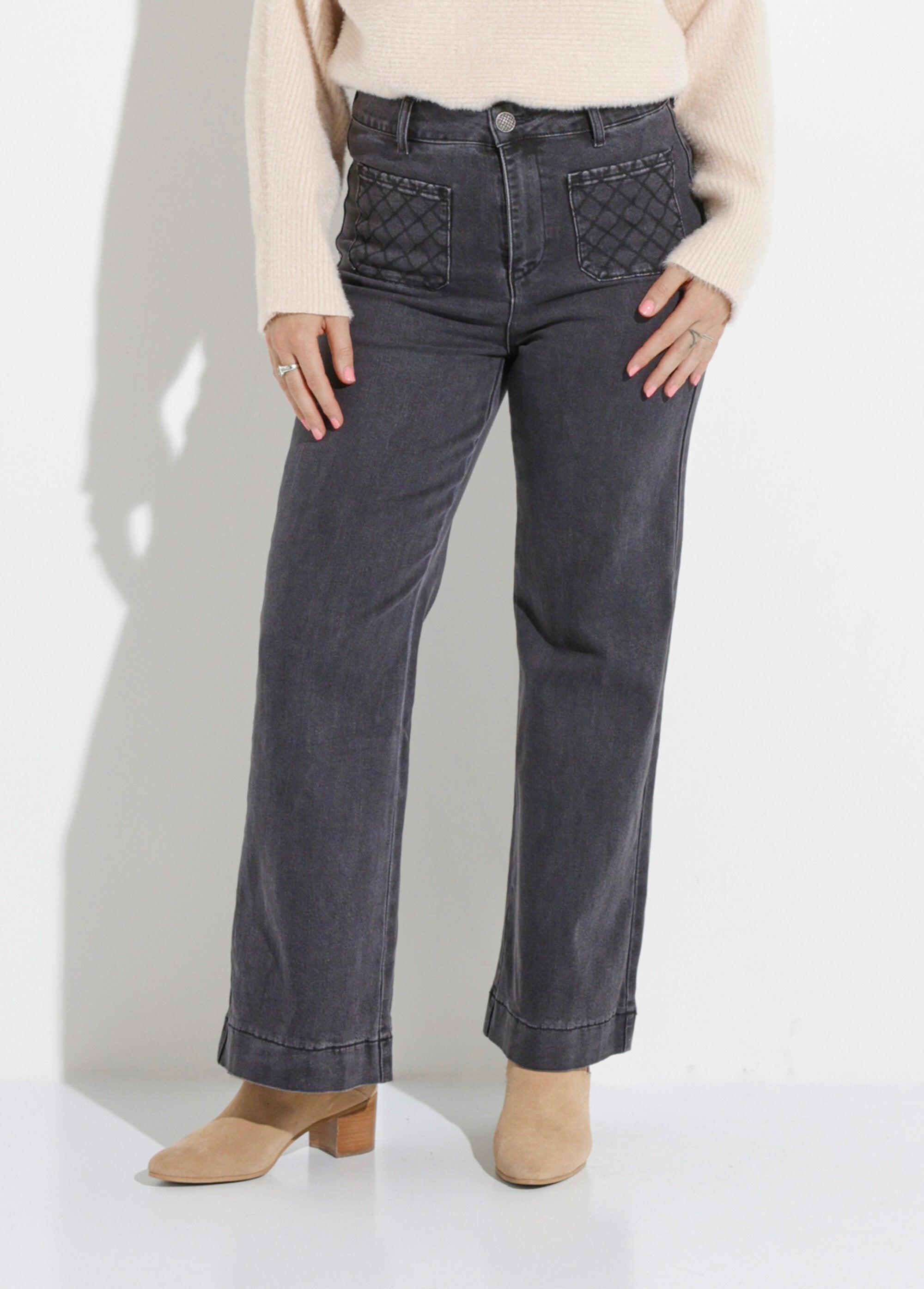 Flared_jeans_with_pockets,_special_PETITE_Charcoal_grey_FA1_slim