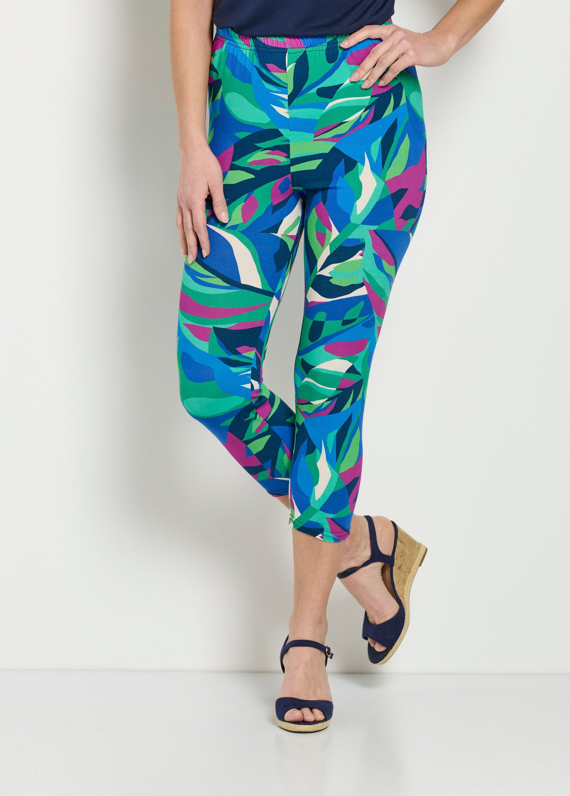 Stretchy_elasticated_waist_short_leggings_Multicolor_FA1_slim