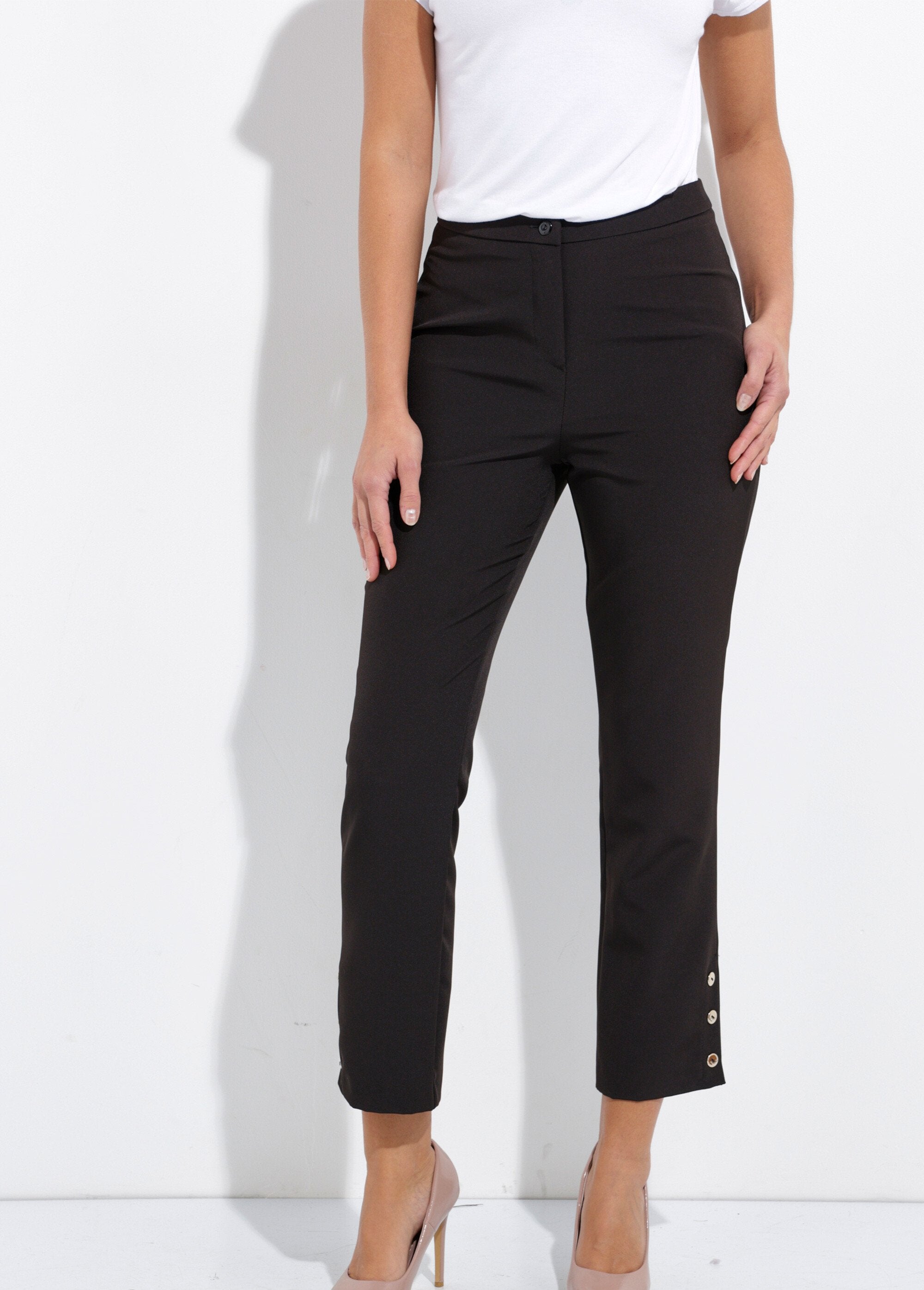 Plain_7/8_straight_wrinkle-free_trousers_Black_FA1_slim