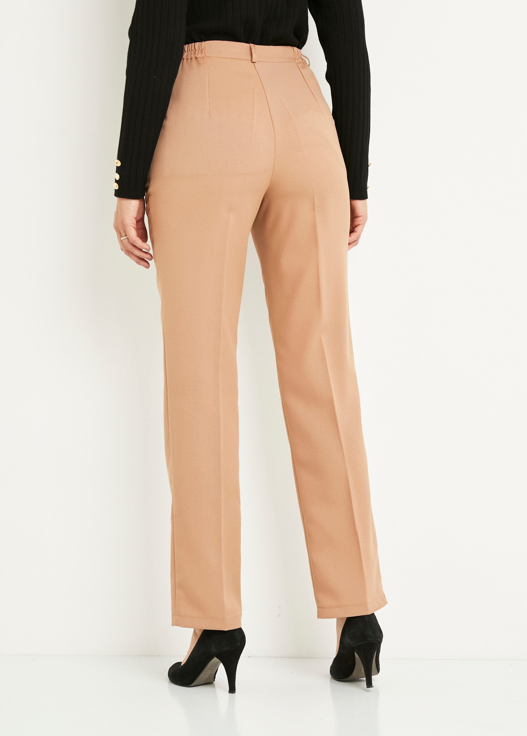 Plain_straight-leg_pants_with_semi-elasticated_waistband_Beige_DO1_slim