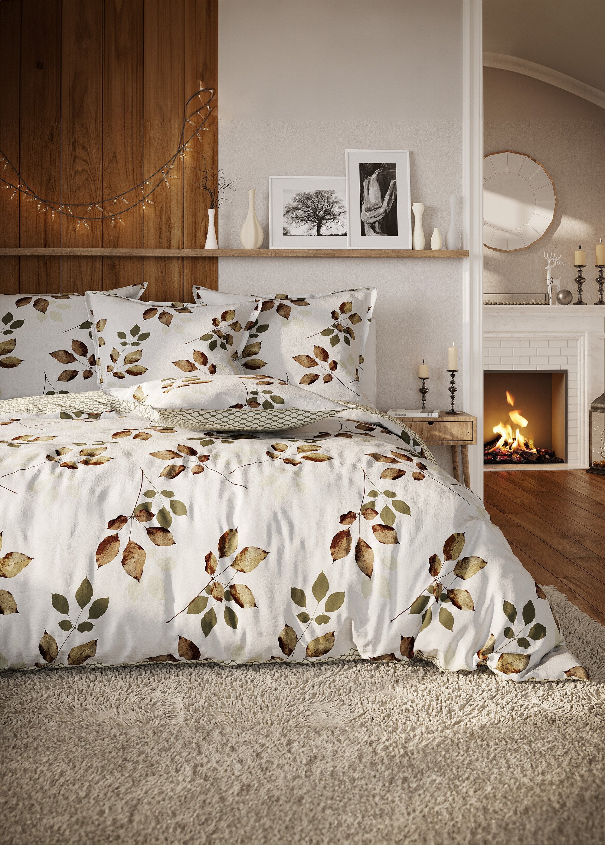 Parure_de_lit_4_pièces_flanelle_avec_drap_plat,_automne_Imprime_beige_FA1_slim