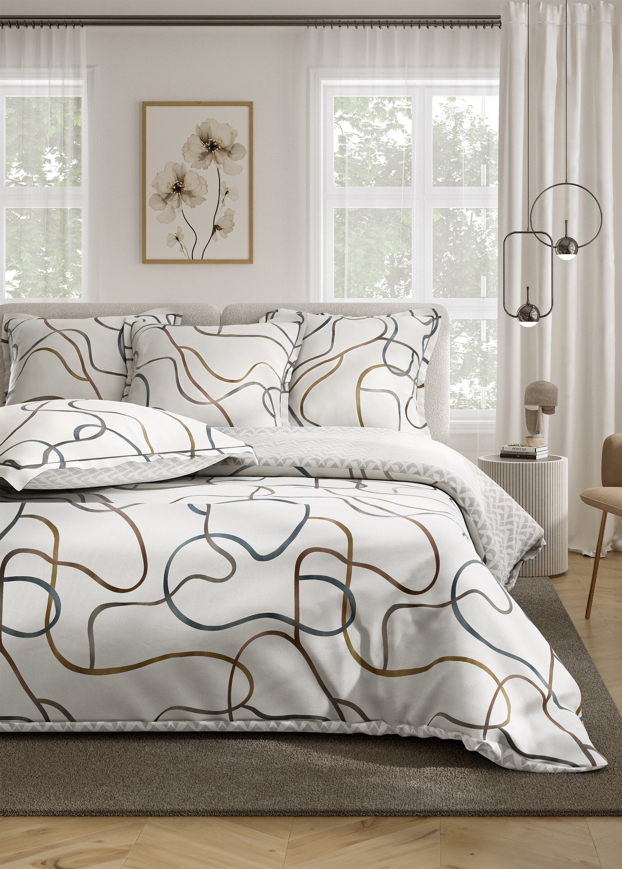 Parure_de_lit_4_pièces_percale_avec_drap_plat,_lignes_Imprime_blanc_FA1_slim