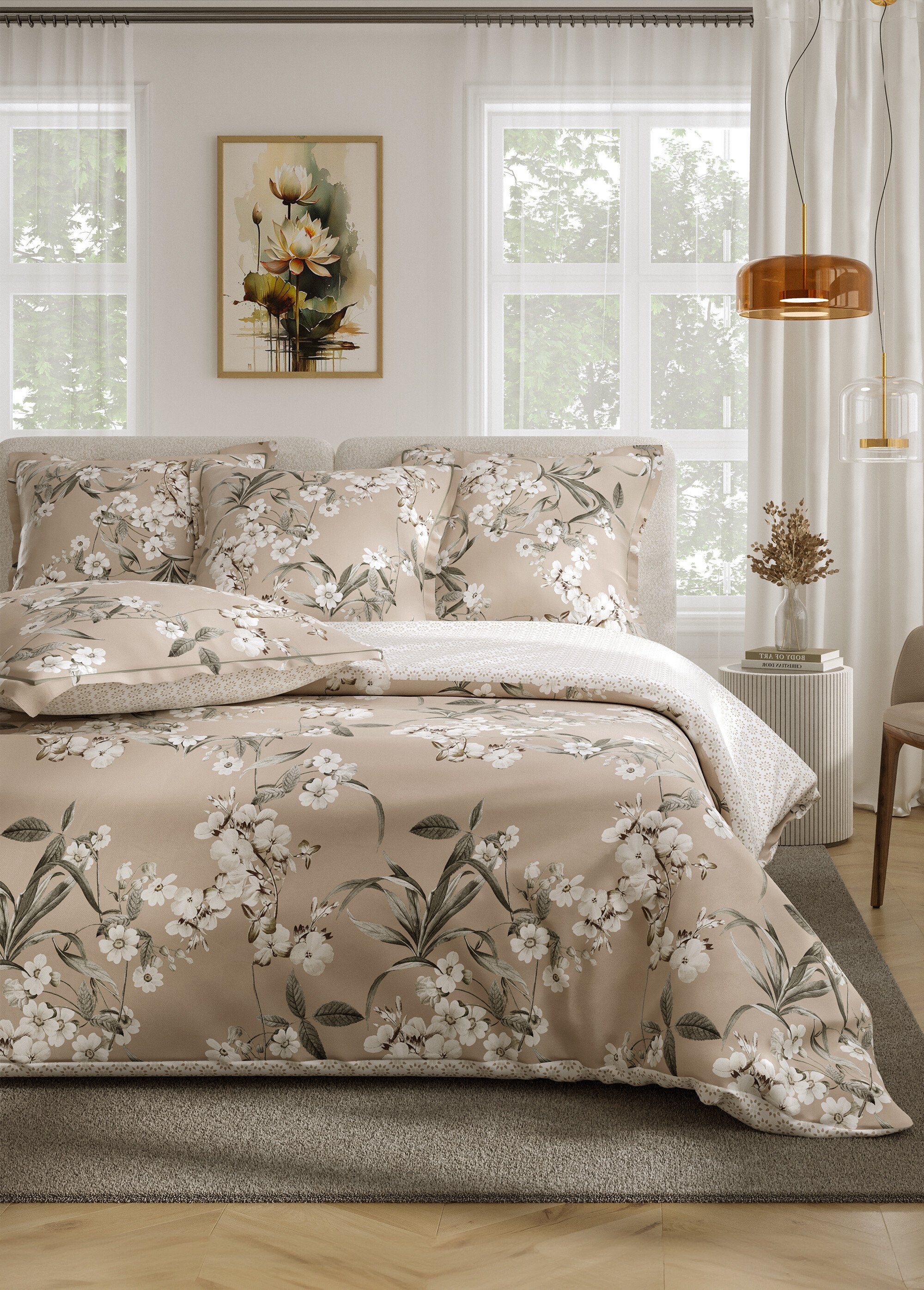Parure_de_lit_4_pièces_percale_avec_drap_plat,_sépia_Imprime_beige_FA1_slim
