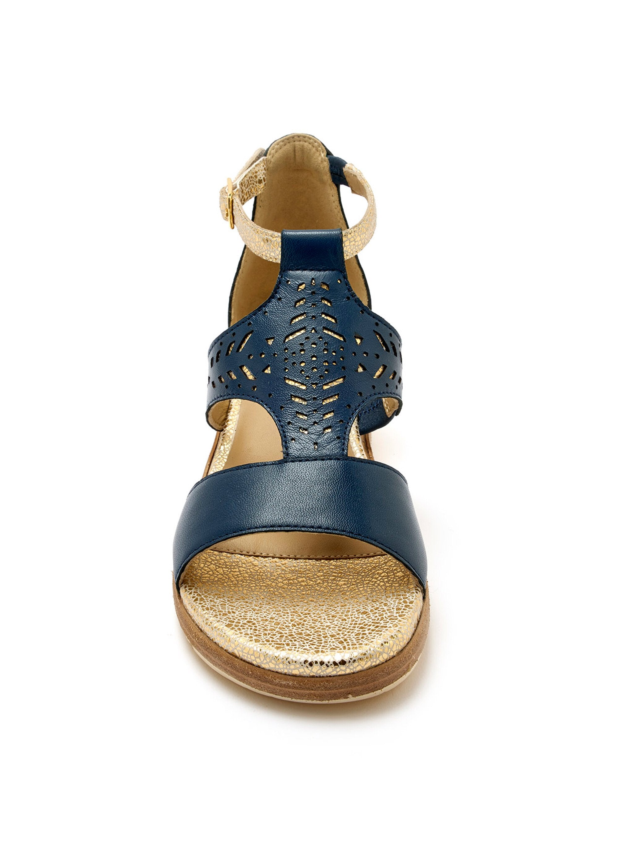 Openwork_sequined_leather_sandal,_comfort_width_Marine_FA2_slim