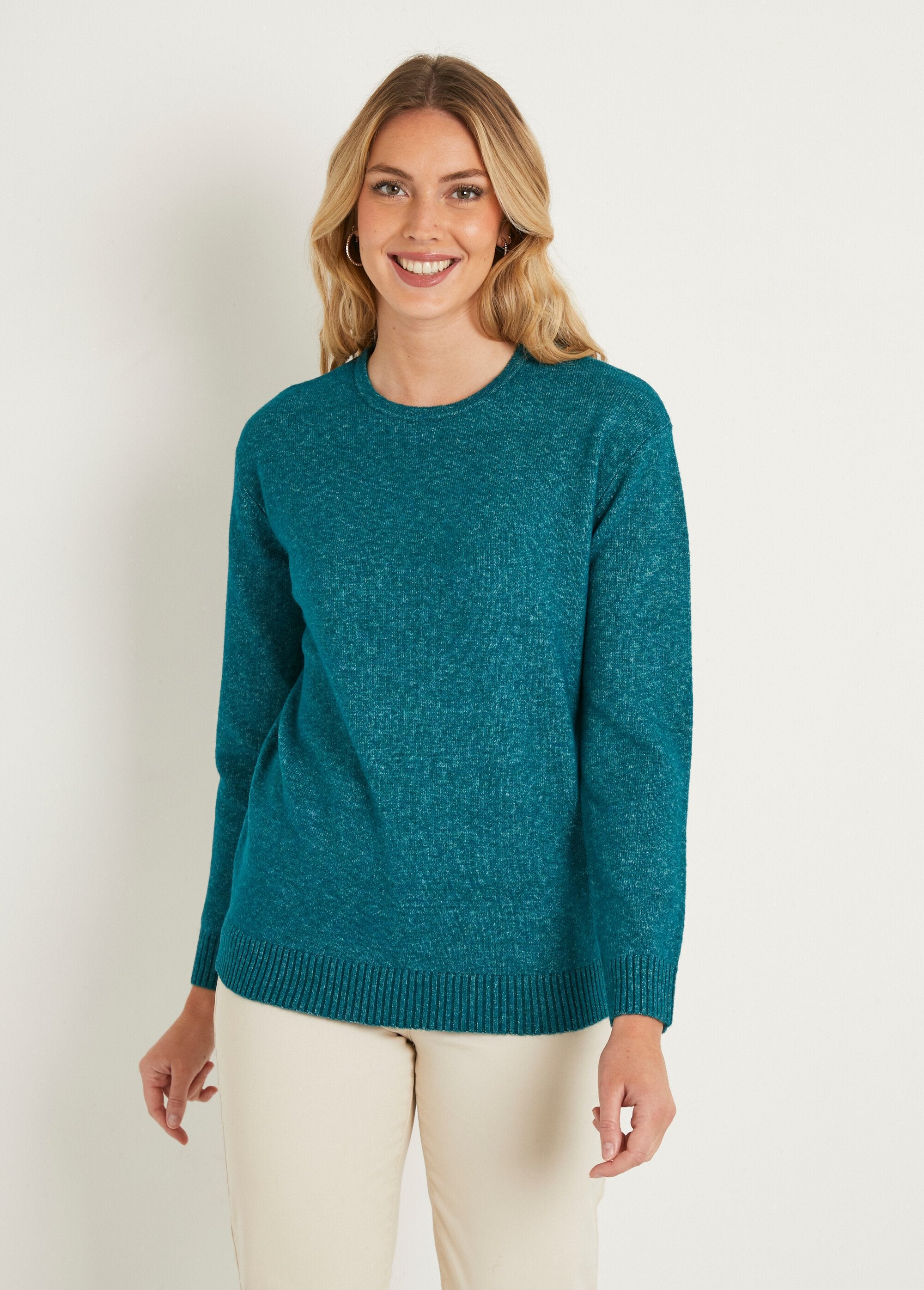 Round-neck_mottled_sweater_with_wool_Duck_FA1_slim