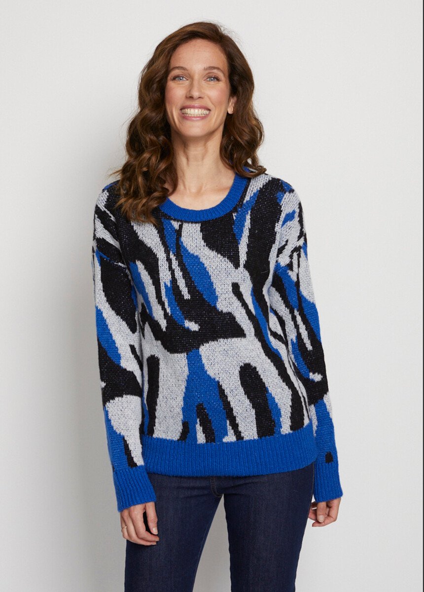 Soft_jacquard_sweater_with_a_fuzzy_knit_Blue_and_black_FA1_slim