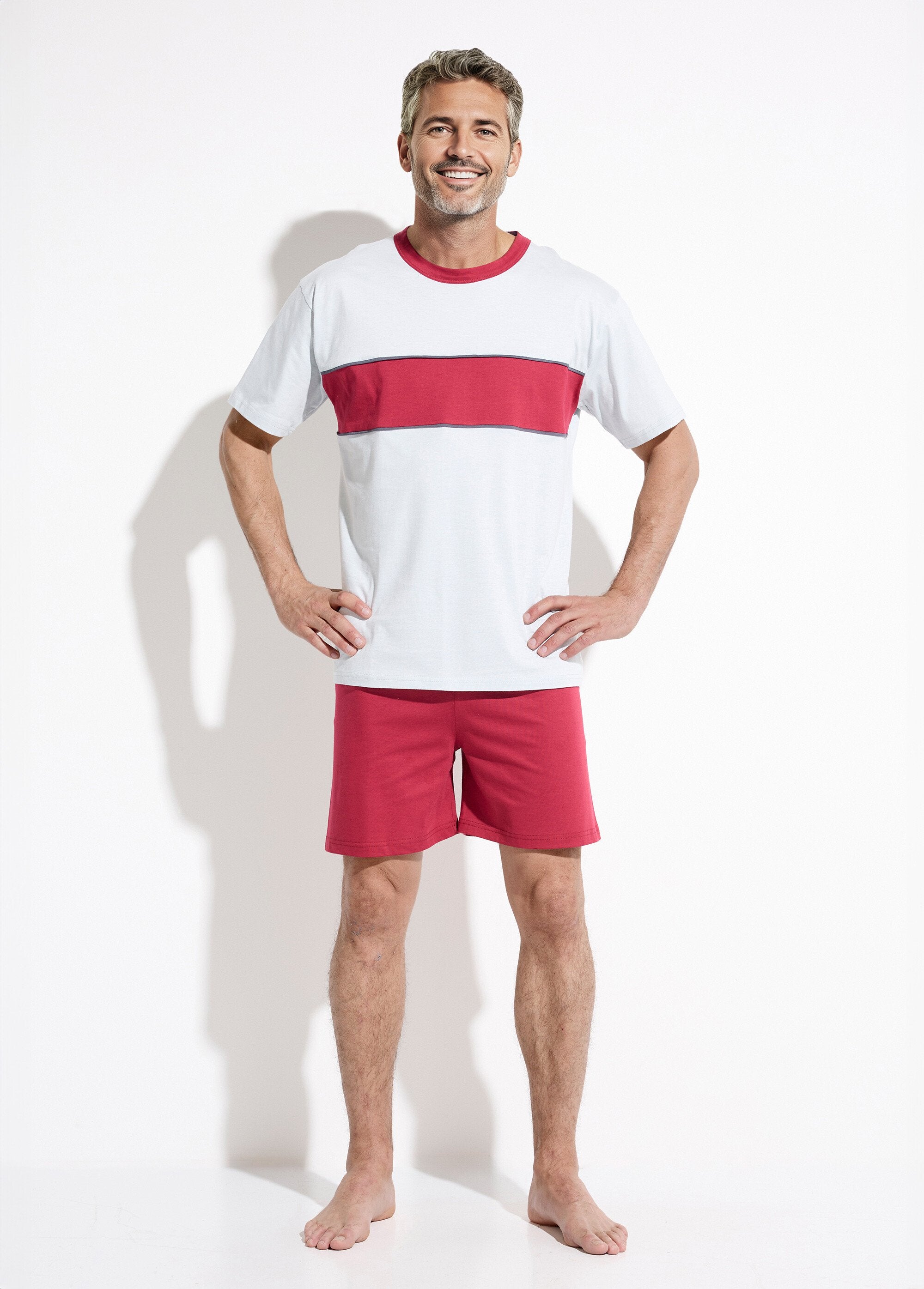 Pyjama_short_coton_bicolore_Bordeaux_FA1_slim