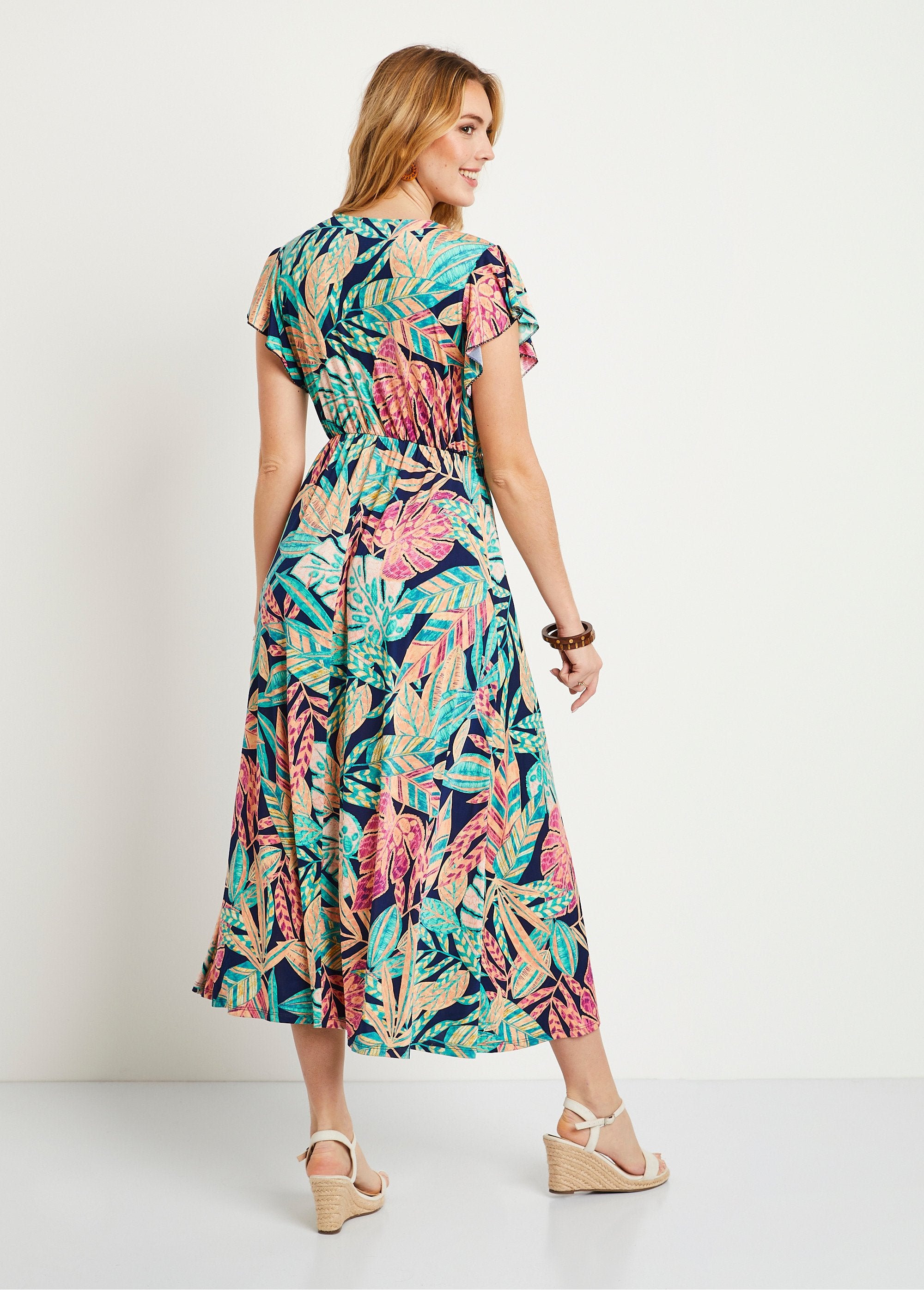 Long_foliage_wrap_dress_Green_and_pink_DO1_slim