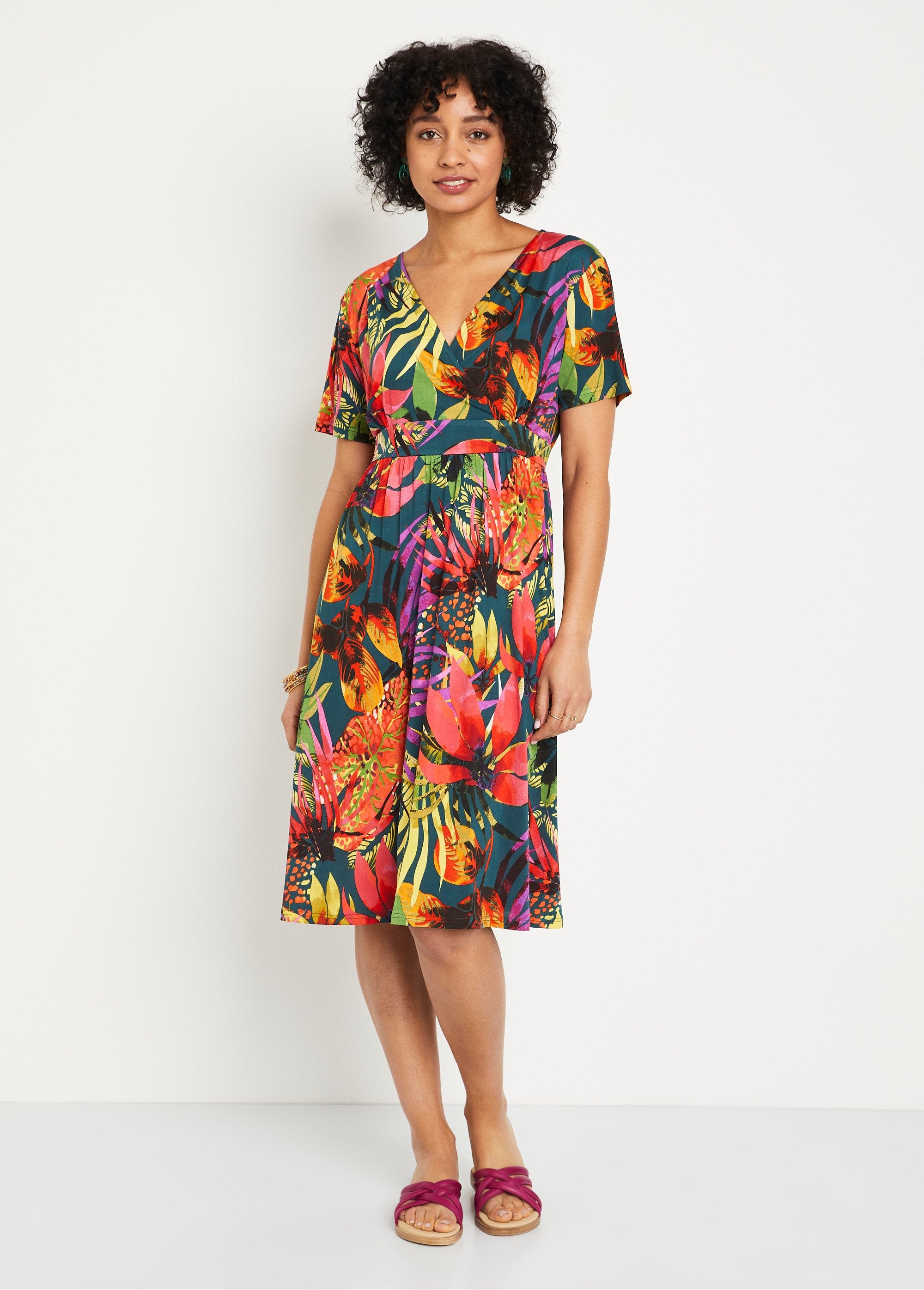 Exotic_print_short_wrap_dress_Multicolor_FA1_slim