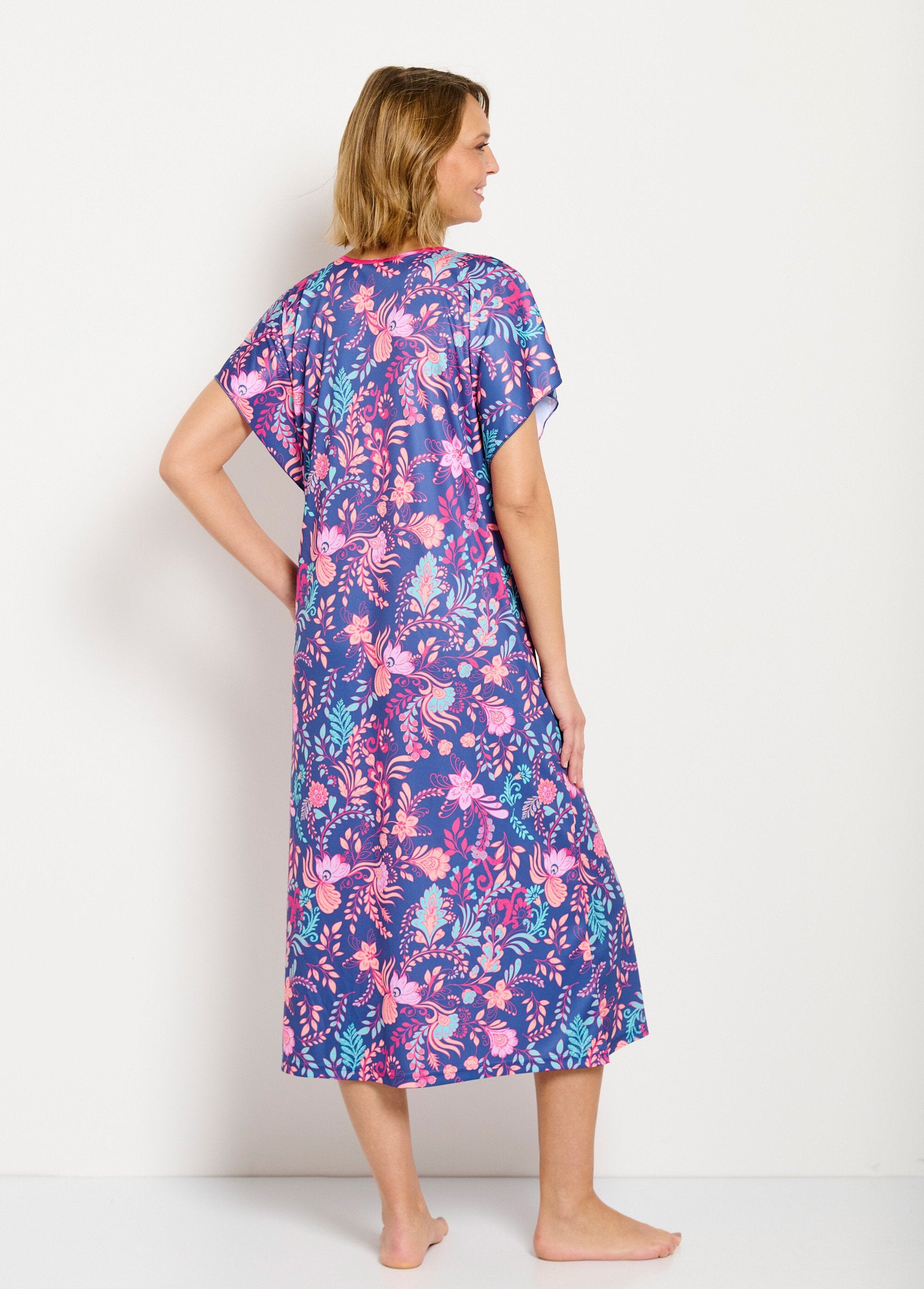 Long_satin_floral_print_hostess_dress_Navy_background_DO1_slim