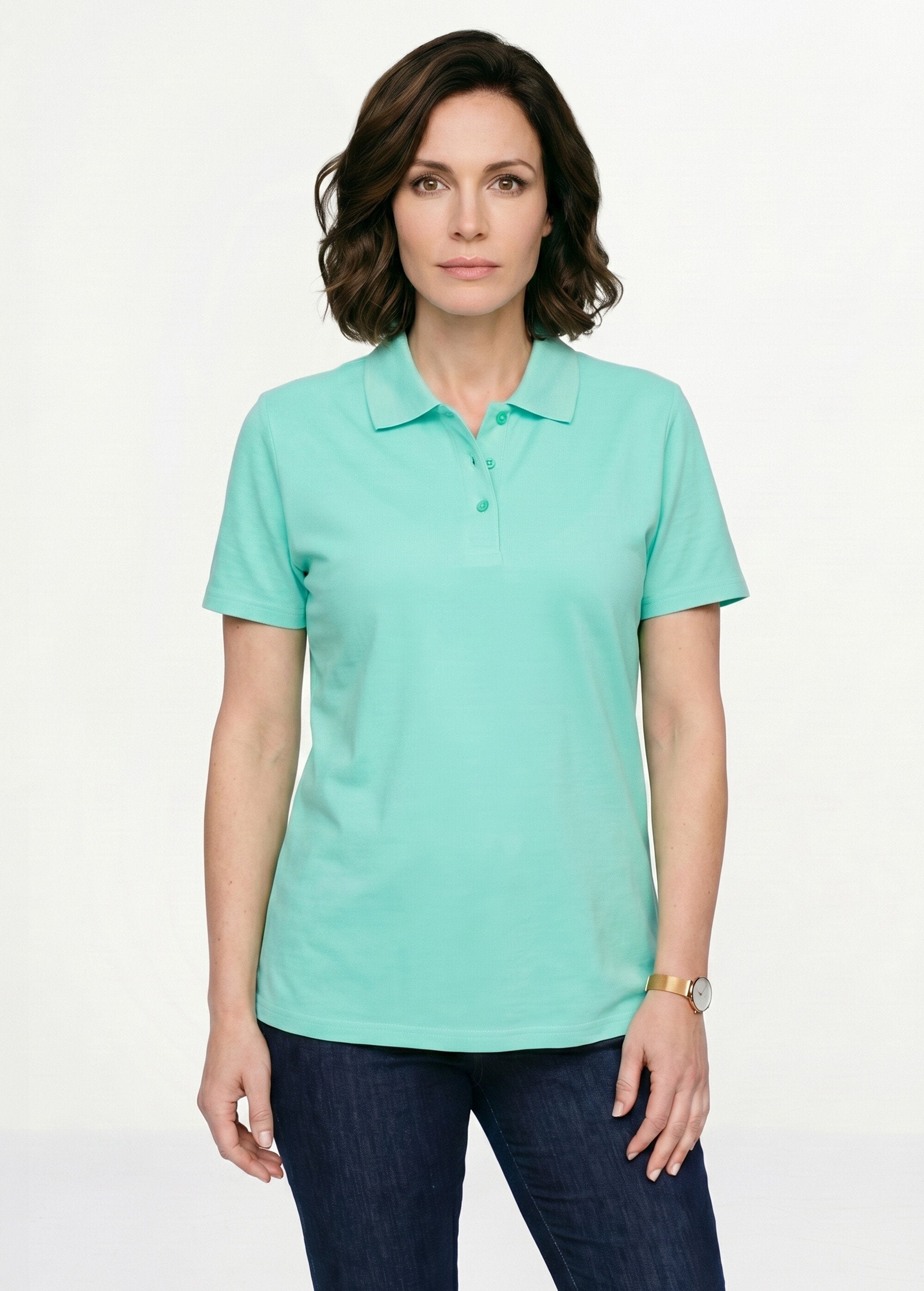 Cotton_piqué_knit_t-shirt_with_polo_collar_Green_FA1_slim