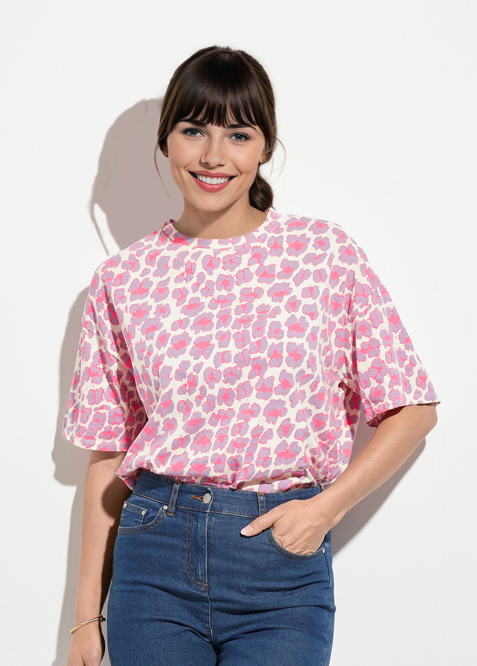 T-shirt_manches_courtes_léopard_fluo_Violet_et_rose_FA1_slim