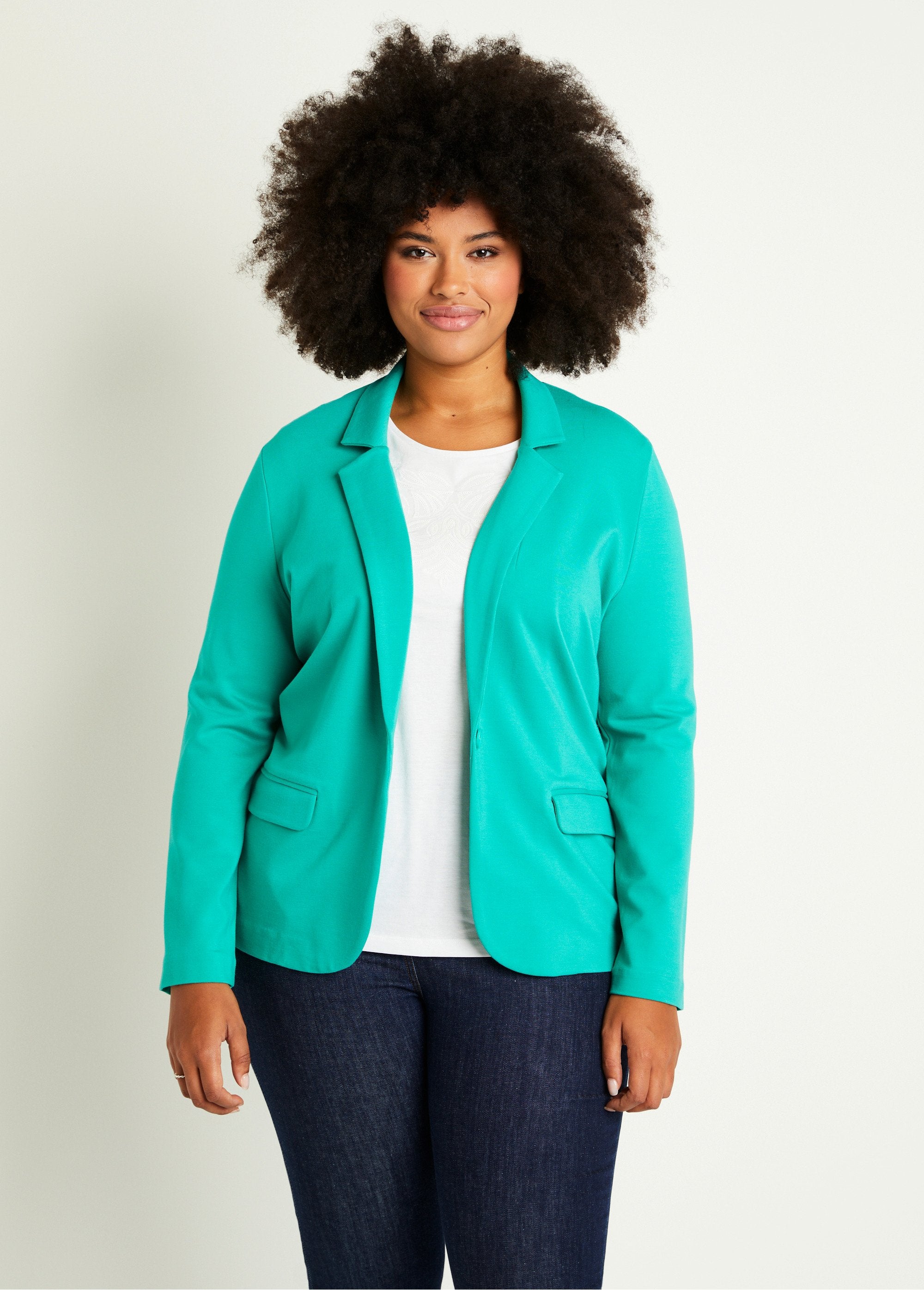 Straight_buttoned_knit_jacket_Green_FA1_curvy