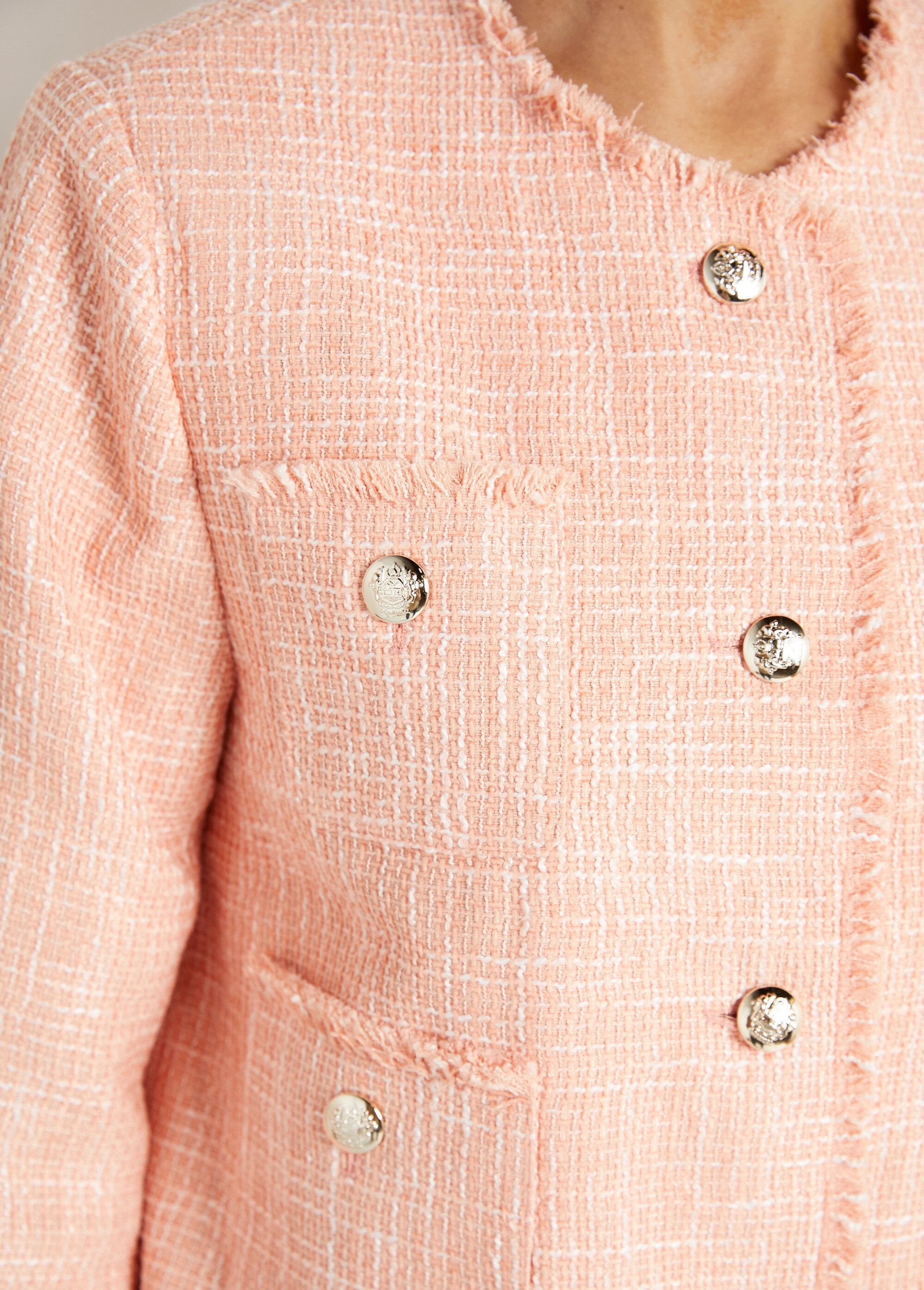 Short_buttoned_collarless_jacket_in_plain_woven_fabric_Apricot_DE2_slim